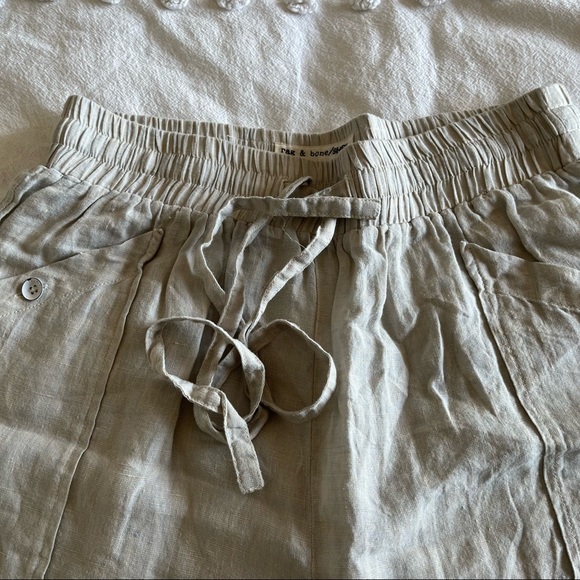 Rag and Bone Pant Bottom Pockets Elastic Hem Waist Straight Leg Small - Picture 6 of 8